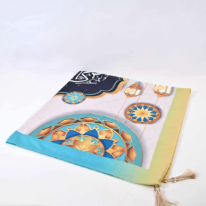 مفرش قطيفة مربع شكل رمضاني مقاس 150×150 سم